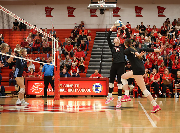 Centennial vs Blaine Girls Varsity Volleyball 54