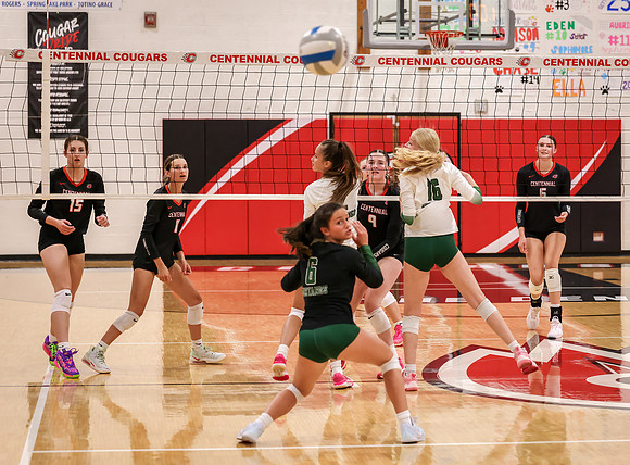Centennial vs Mounds View Girls Varsity Volleyball 178