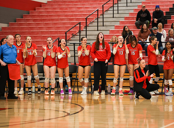 Centennial vs Anoka Girls Varsity Volleyball 172