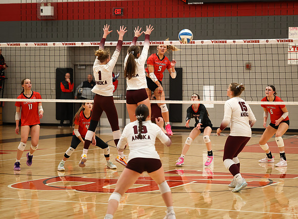 Centennial vs Anoka Girls Varsity Volleyball 255