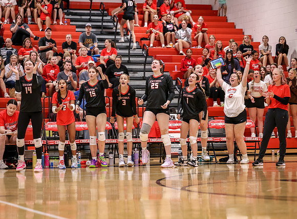 Centennial vs Mounds View Girls Varsity Volleyball 128