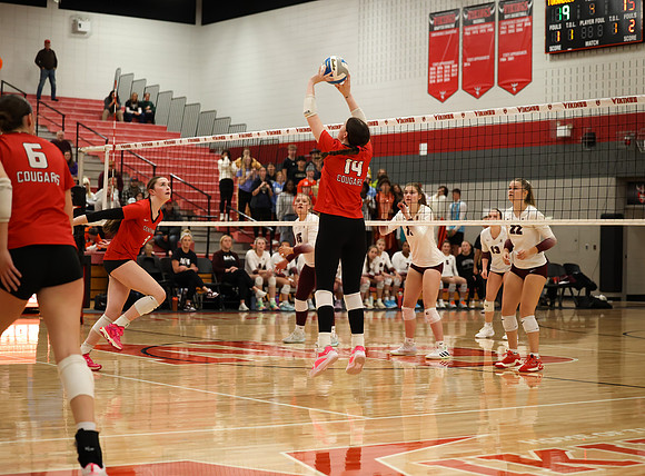 Centennial vs Anoka Girls Varsity Volleyball 329