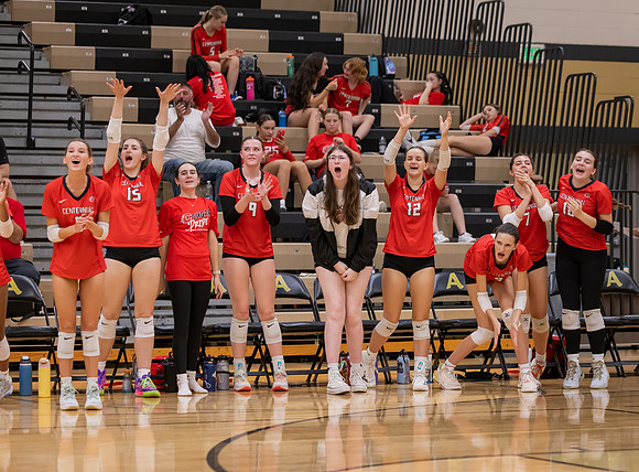 Centennial vs Andover Girls Varsity Volleyball 57