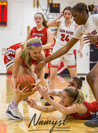Centennial vs Coon Rapids Girls Varsity Basketball 099