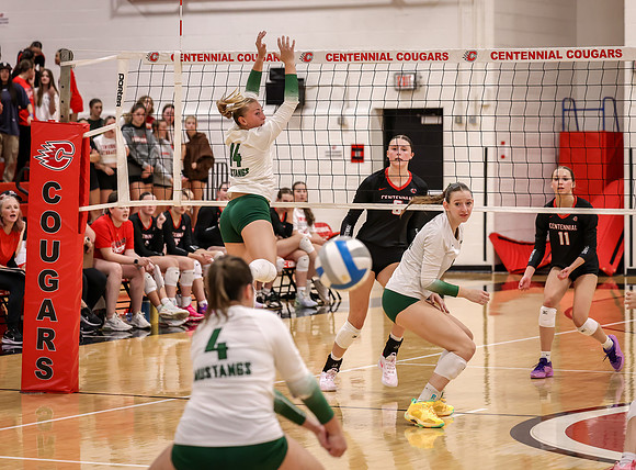 Centennial vs Mounds View Girls Varsity Volleyball 167