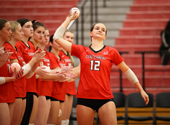 Centennial vs Anoka Girls Varsity Volleyball 46