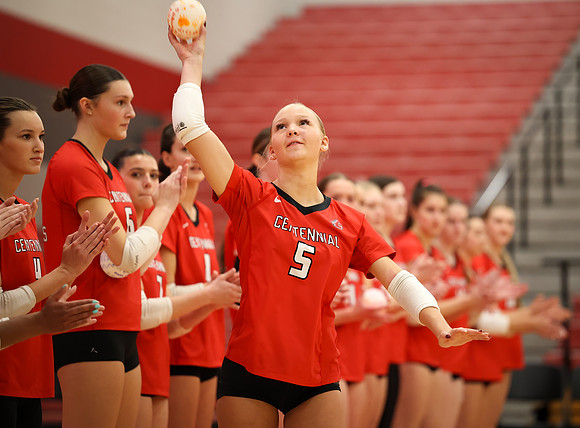 Centennial vs Anoka Girls Varsity Volleyball 58