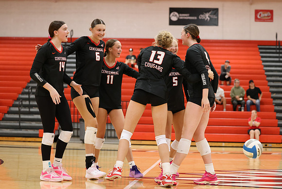 Centennial vs Cambridge-Isanti Girls Varsity Volleyball 36