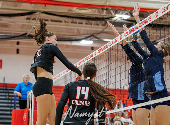 Centennial vs Blaine Girls Varsity Volleyball 28