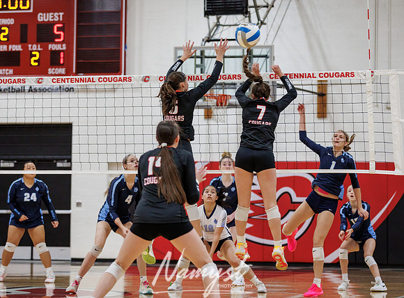 Centennial vs Blaine Girls Varsity Volleyball 112
