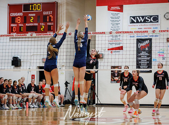Centennial vs Blaine Girls Varsity Volleyball 137