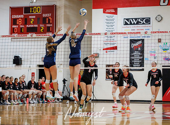 Centennial vs Blaine Girls Varsity Volleyball 138