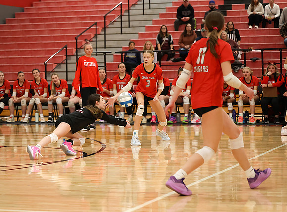 Centennial vs Anoka Girls Varsity Volleyball 299