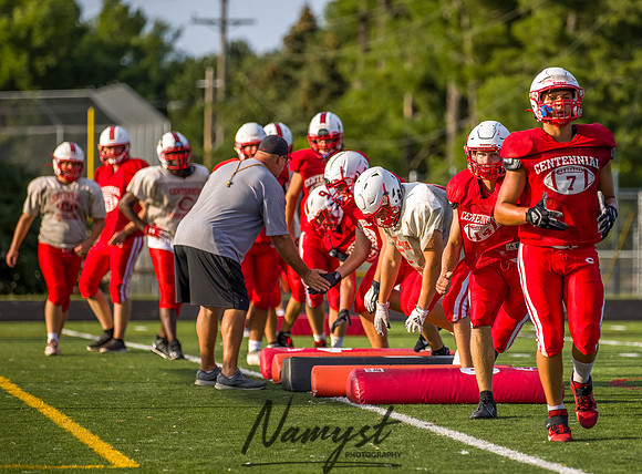 Centennial High School Open Football Practice 390