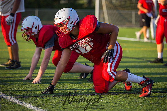 Centennial High School Open Football Practice 446