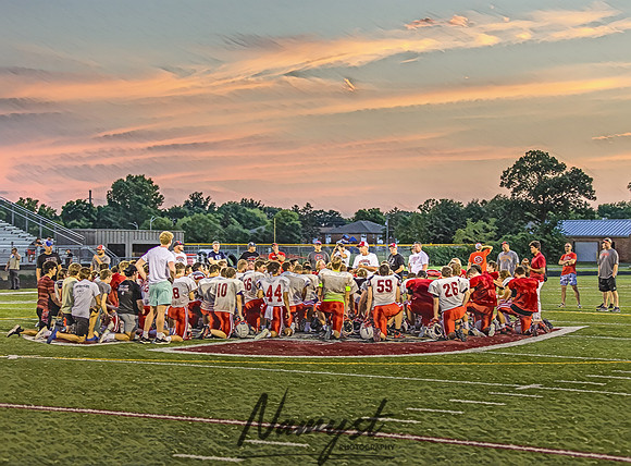 Centennial High School Open Football Practice Art Print