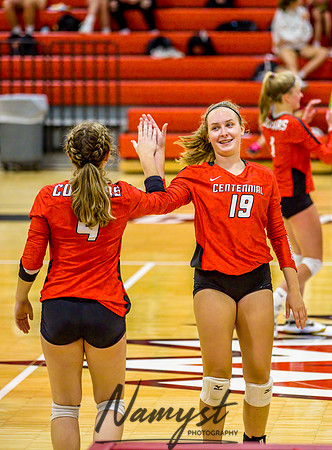 Centennial vs Maple Grove Varsity Volleyball 0108