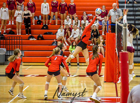 Centennial vs Maple Grove Varsity Volleyball 0114