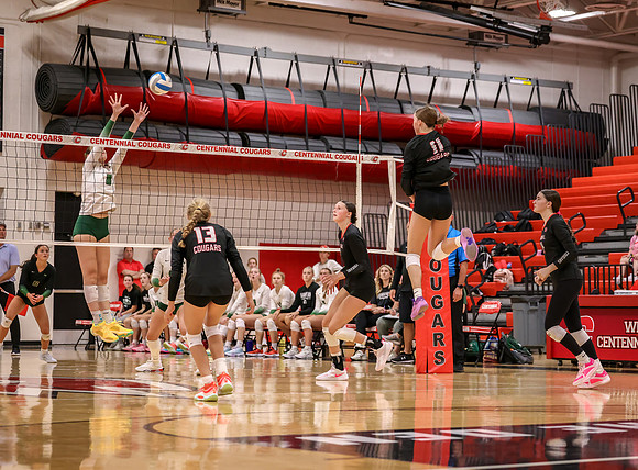 Centennial vs Mounds View Girls Varsity Volleyball 219