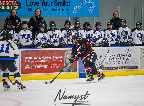 Centennial vs Roger Girls Varsity Hockey 75