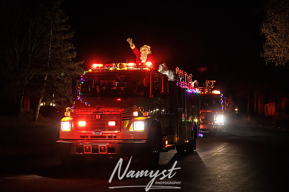 Centennial Fire Santa's Fire Engine Parade CP 9