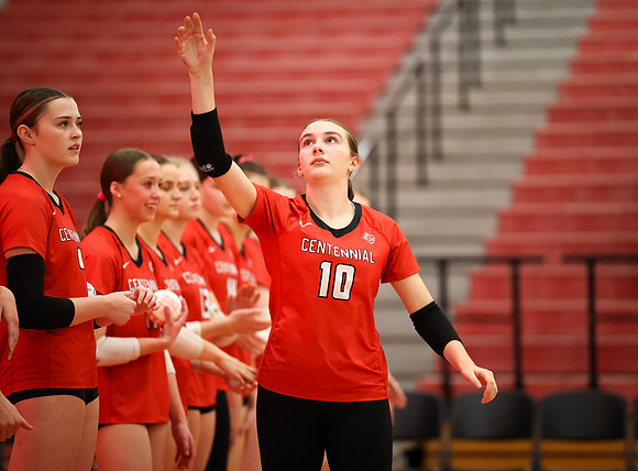 Centennial vs Anoka Girls Varsity Volleyball 45