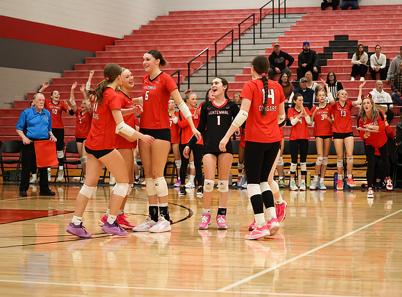 Centennial vs Anoka Girls Varsity Volleyball 316