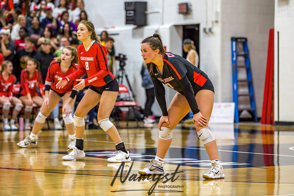 Centennial vs Cambridge Isanti Girls Varsity Volleyball 046