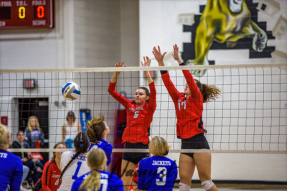 Centennial vs Cambridge Isanti Girls Varsity Volleyball 074
