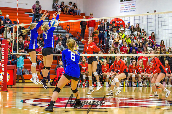 Centennial vs Cambridge Isanti Girls Varsity Volleyball 096