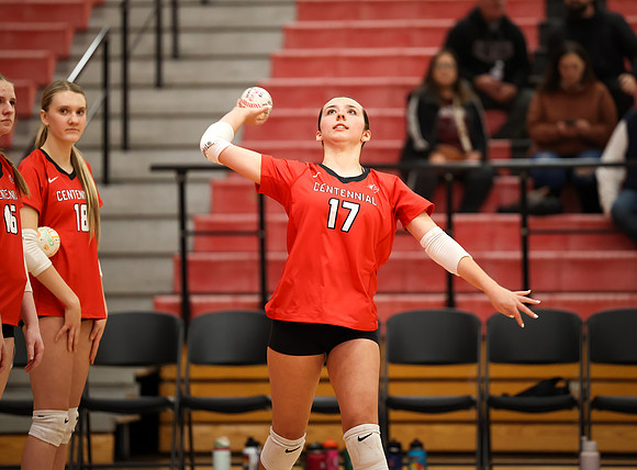 Centennial vs Anoka Girls Varsity Volleyball 52