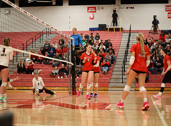 Centennial vs Anoka Girls Varsity Volleyball 218