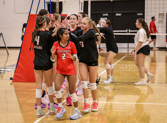 Centennial vs Mounds View Girls Varsity Volleyball 233