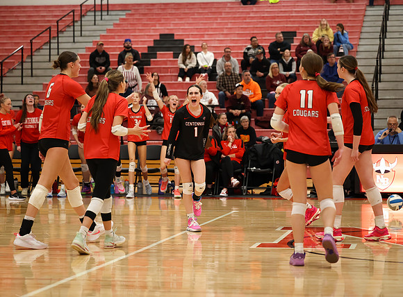 Centennial vs Anoka Girls Varsity Volleyball 365