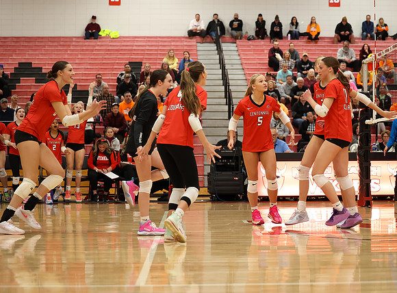 Centennial vs Anoka Girls Varsity Volleyball 69