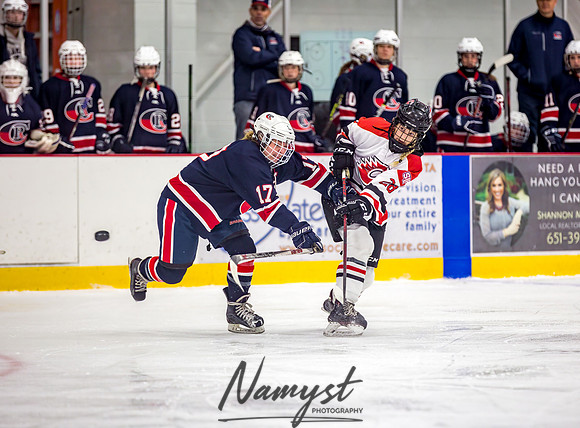 Centennial-SLP vs Champlin-Coon Rapids Varsity Girls Hockey l 035