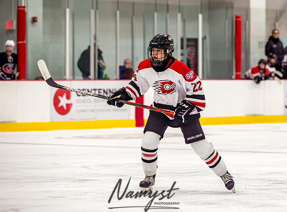 Centennial-SLP vs Champlin-Coon Rapids Varsity Girls Hockey l 039