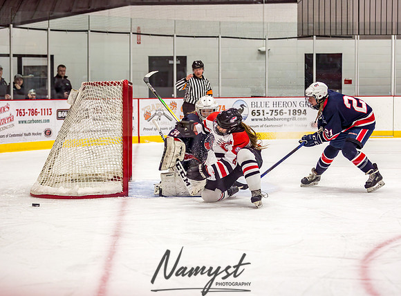 Centennial-SLP vs Champlin-Coon Rapids Varsity Girls Hockey l 059