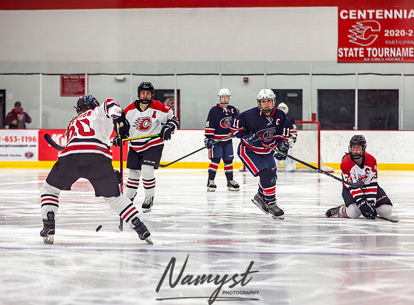 Centennial-SLP vs Champlin-Coon Rapids Varsity Girls Hockey l 087