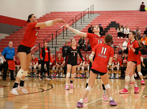 Centennial vs Anoka Girls Varsity Volleyball 183