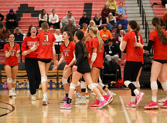 Centennial vs Anoka Girls Varsity Volleyball 286