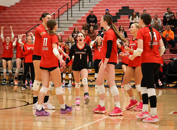 Centennial vs Anoka Girls Varsity Volleyball 355