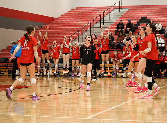 Centennial vs Anoka Girls Varsity Volleyball 173