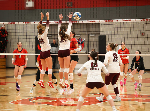 Centennial vs Anoka Girls Varsity Volleyball 259