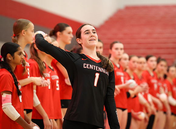 Centennial vs Anoka Girls Varsity Volleyball 37