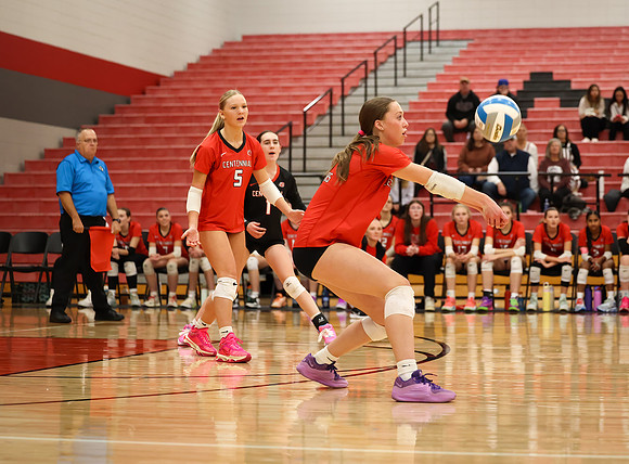 Centennial vs Anoka Girls Varsity Volleyball 146