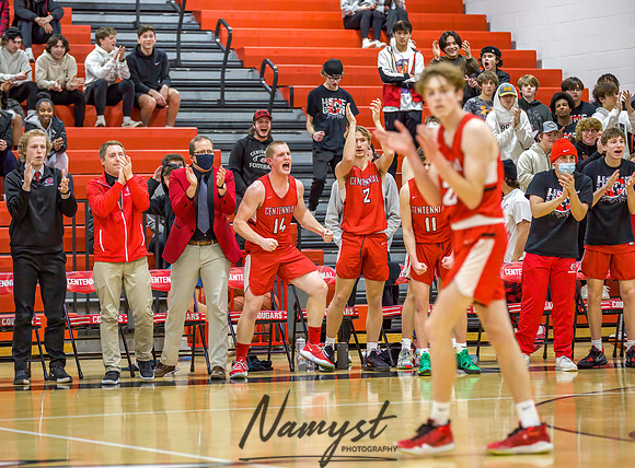 Centennial vs Blaine Boys Varsity Basketball 082