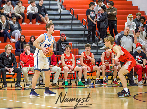Centennial vs Blaine Boys Varsity Basketball 084