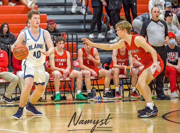 Centennial vs Blaine Boys Varsity Basketball 085