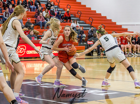 Centennial vs Andover Girls Varsity Basketball 047